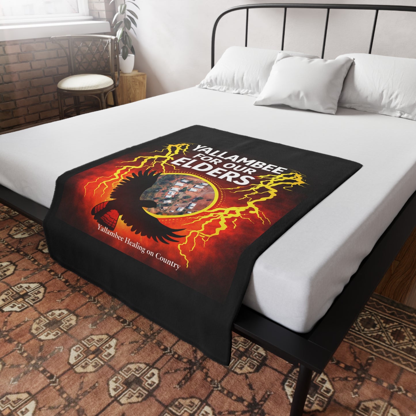 Yallambee For Our Elders Fleece Blanket – Healing on Country Collection