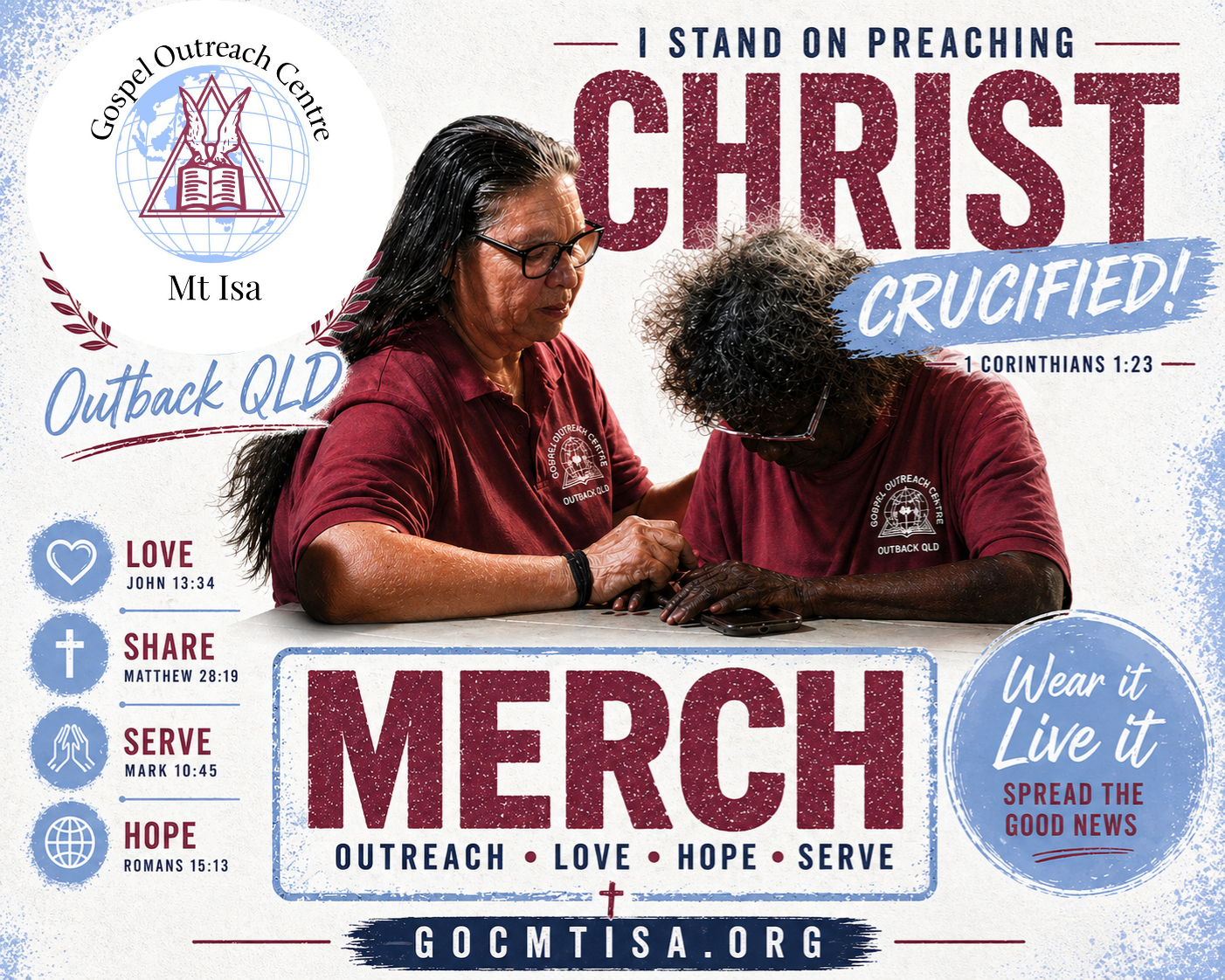 Gospel Outreach Centre Mt Isa MERCH