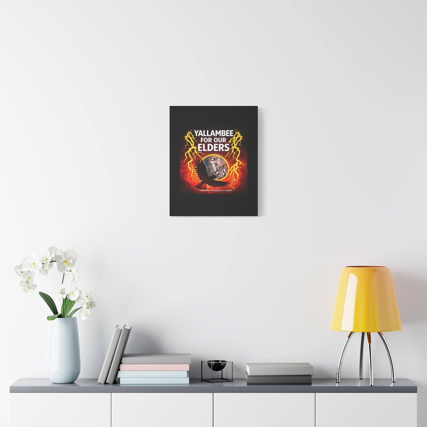 Yallambee For Our Elders Canvas Wall Art — Indigenous Community Tribute Matte Stretched Canvas