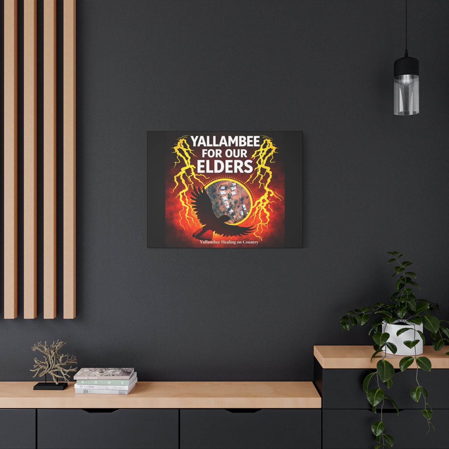 Yallambee For Our Elders Canvas Wall Art — Indigenous Community Tribute Matte Stretched Canvas