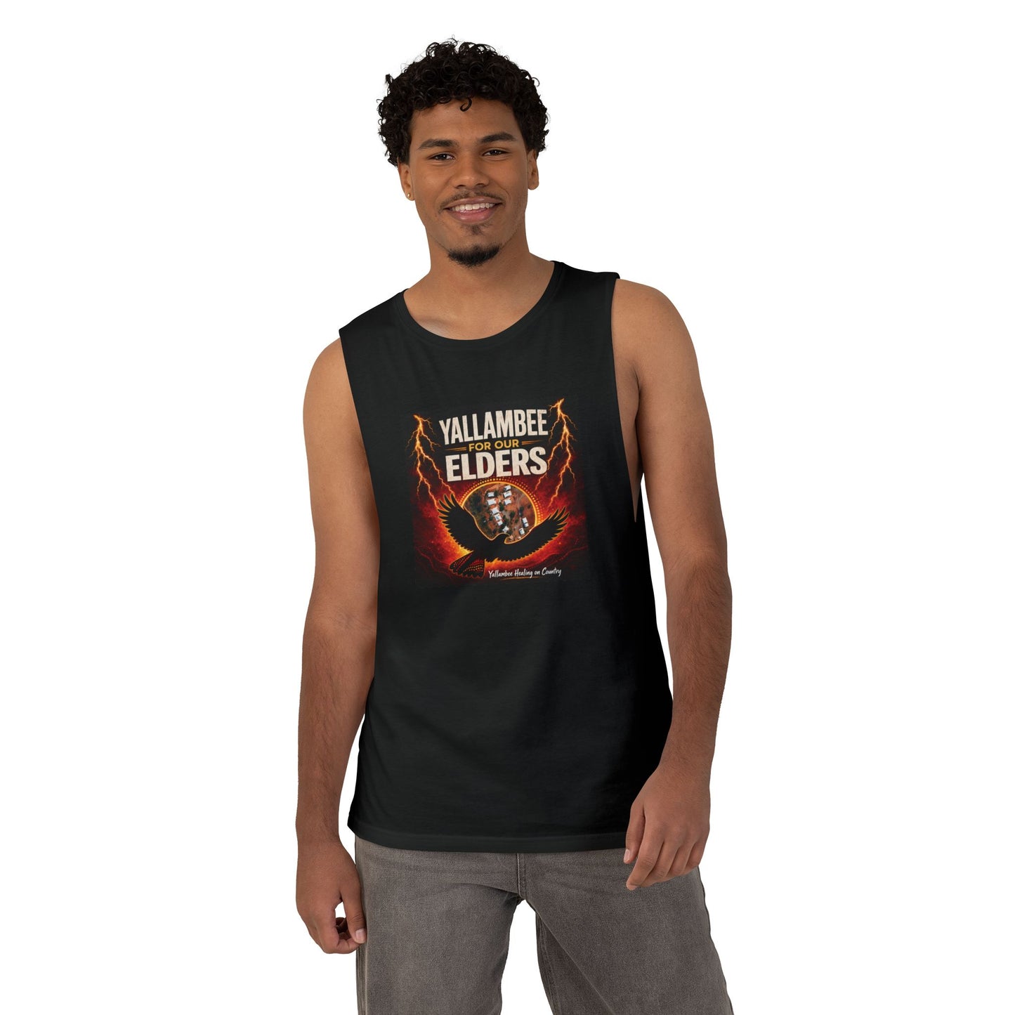 Yallambee For Our Elders Tank Top — Healing On Country Indigenous Pride Graphic Tank