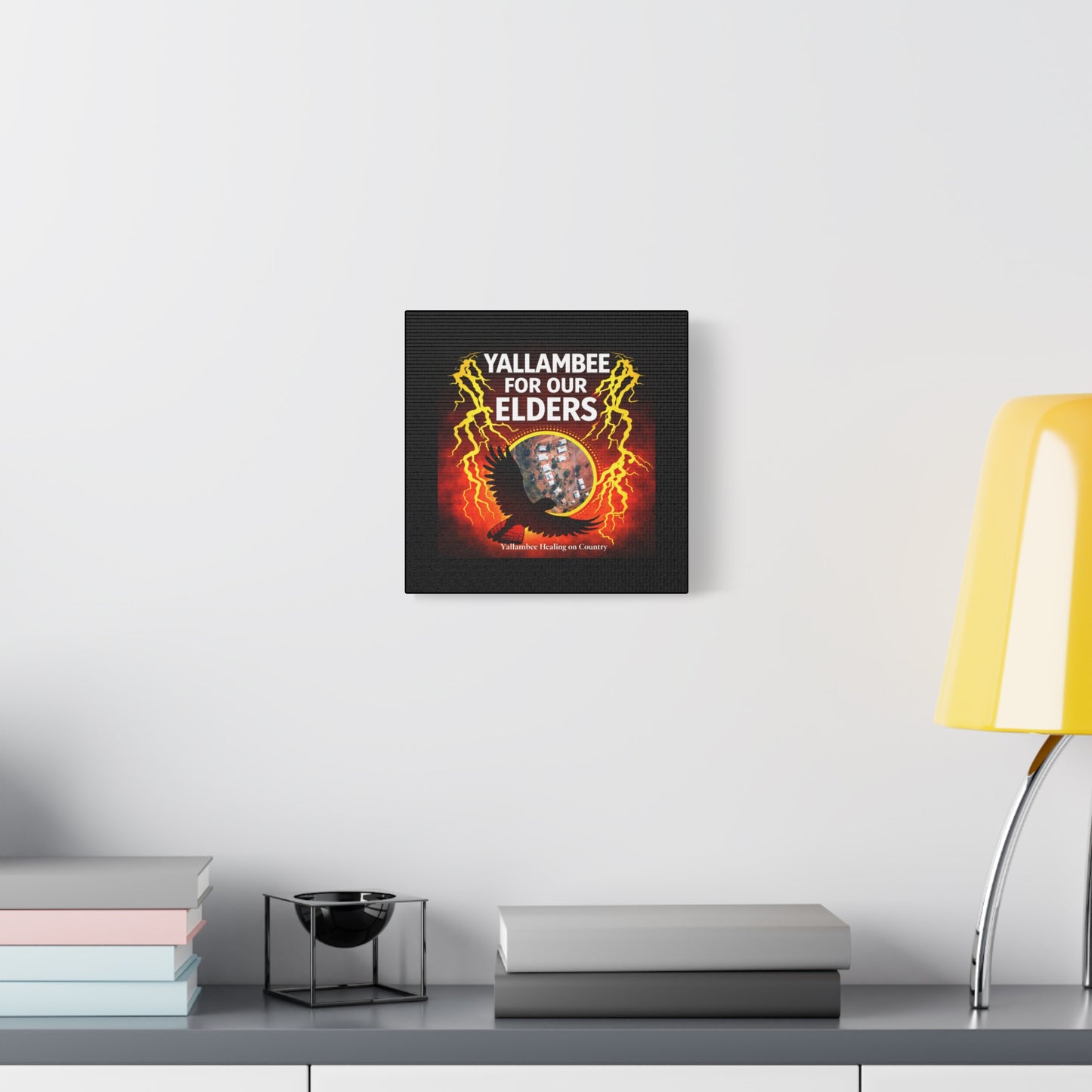 Yallambee For Our Elders Canvas Wall Art — Indigenous Community Tribute Matte Stretched Canvas