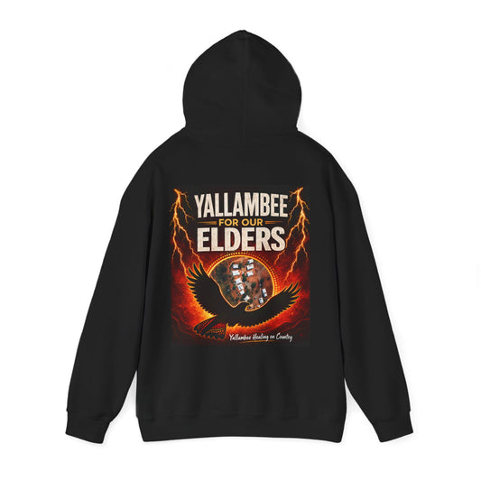 Yallambee For Our Elders Hoodie — Indigenous Heritage Lightning Design