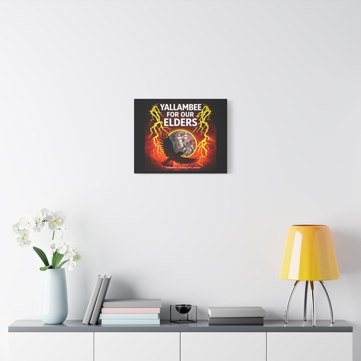 Yallambee For Our Elders Canvas Wall Art — Indigenous Community Tribute Matte Stretched Canvas