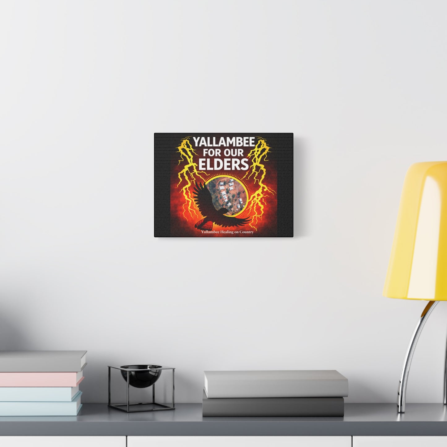 Yallambee For Our Elders Canvas Wall Art — Indigenous Community Tribute Matte Stretched Canvas