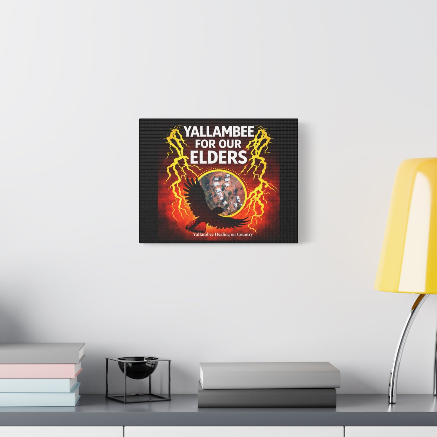 Yallambee For Our Elders Canvas Wall Art — Indigenous Community Tribute Matte Stretched Canvas