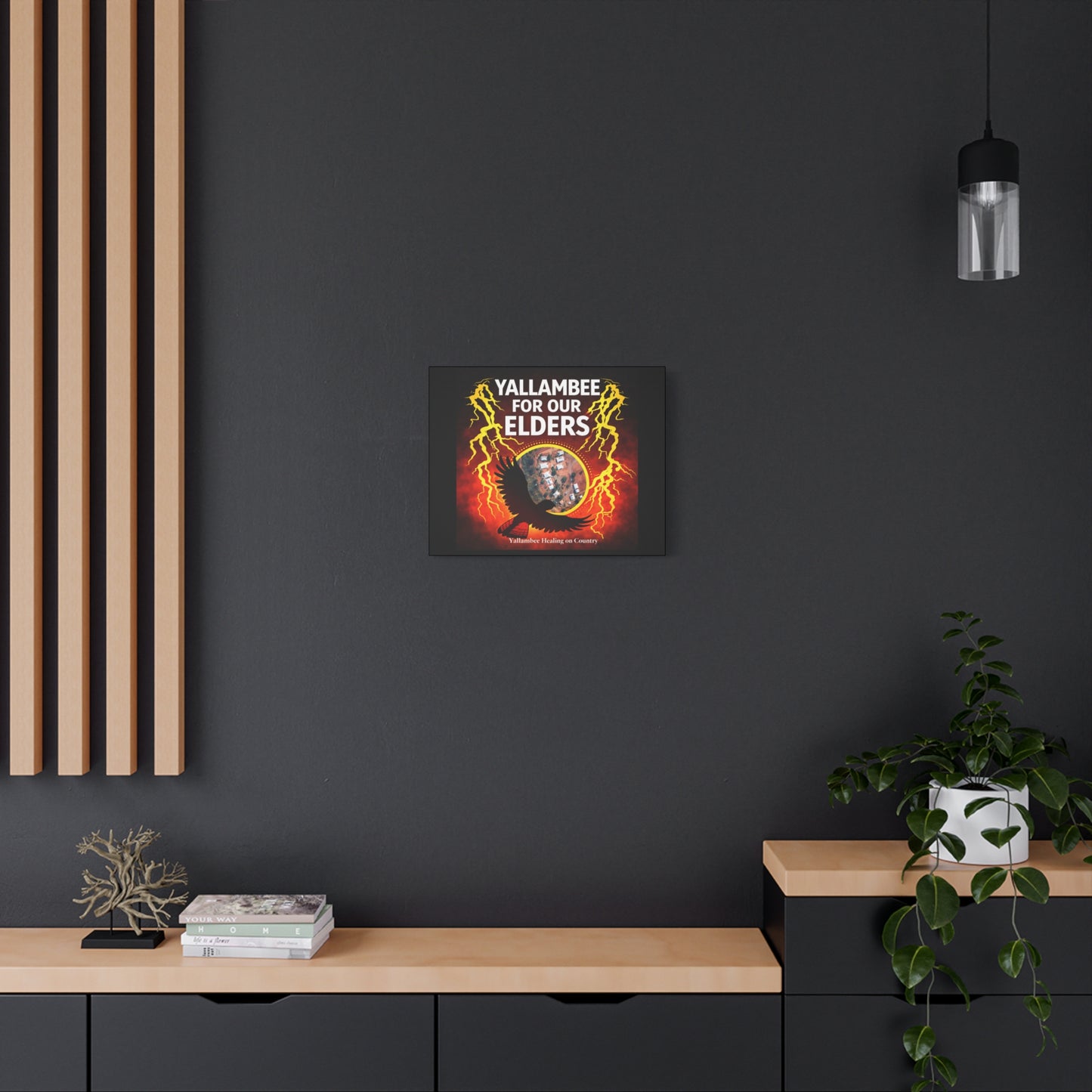 Yallambee For Our Elders Canvas Wall Art — Indigenous Community Tribute Matte Stretched Canvas