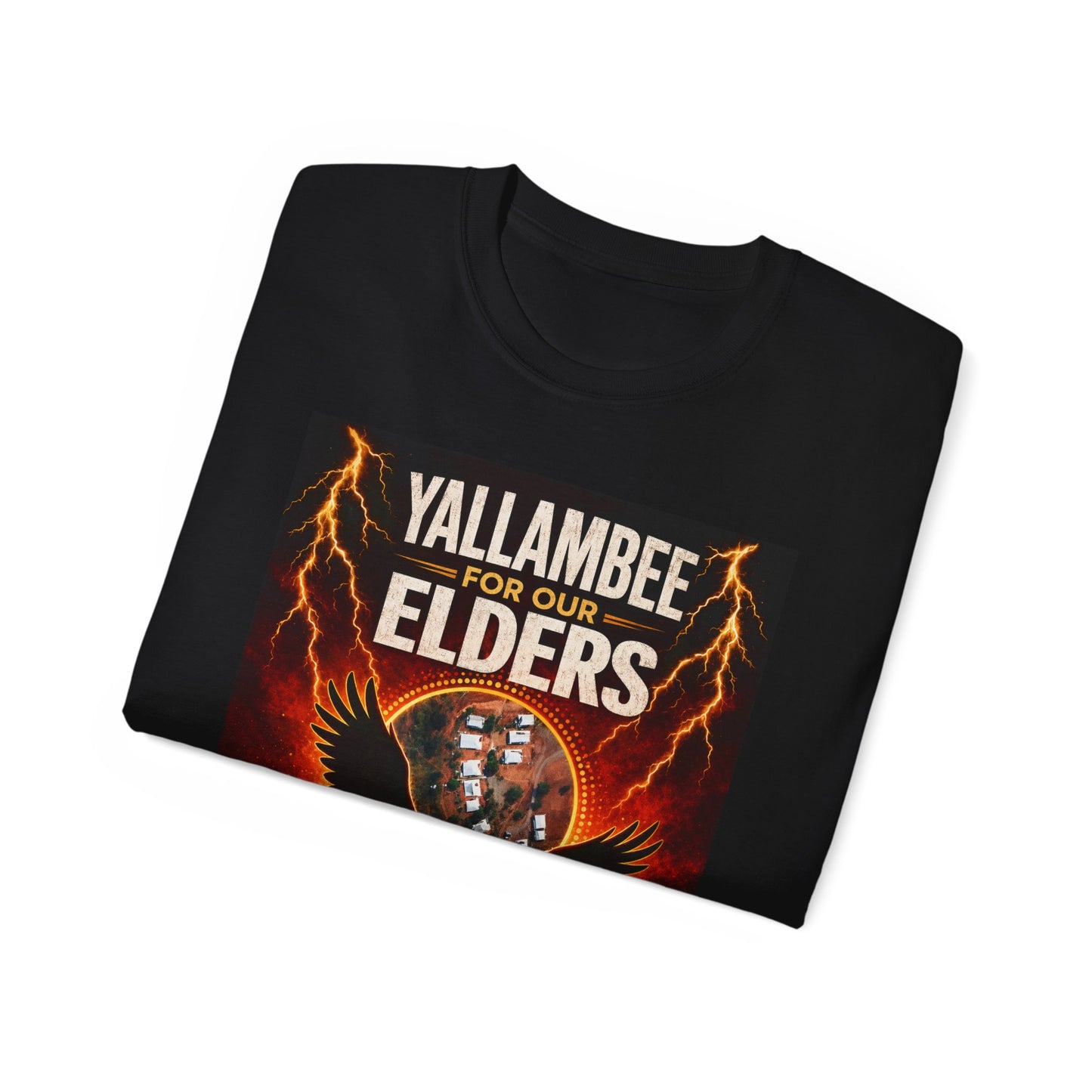 Yallambee for Our Elders Tee — Indigenous Support Eagle Graphic T-Shirt