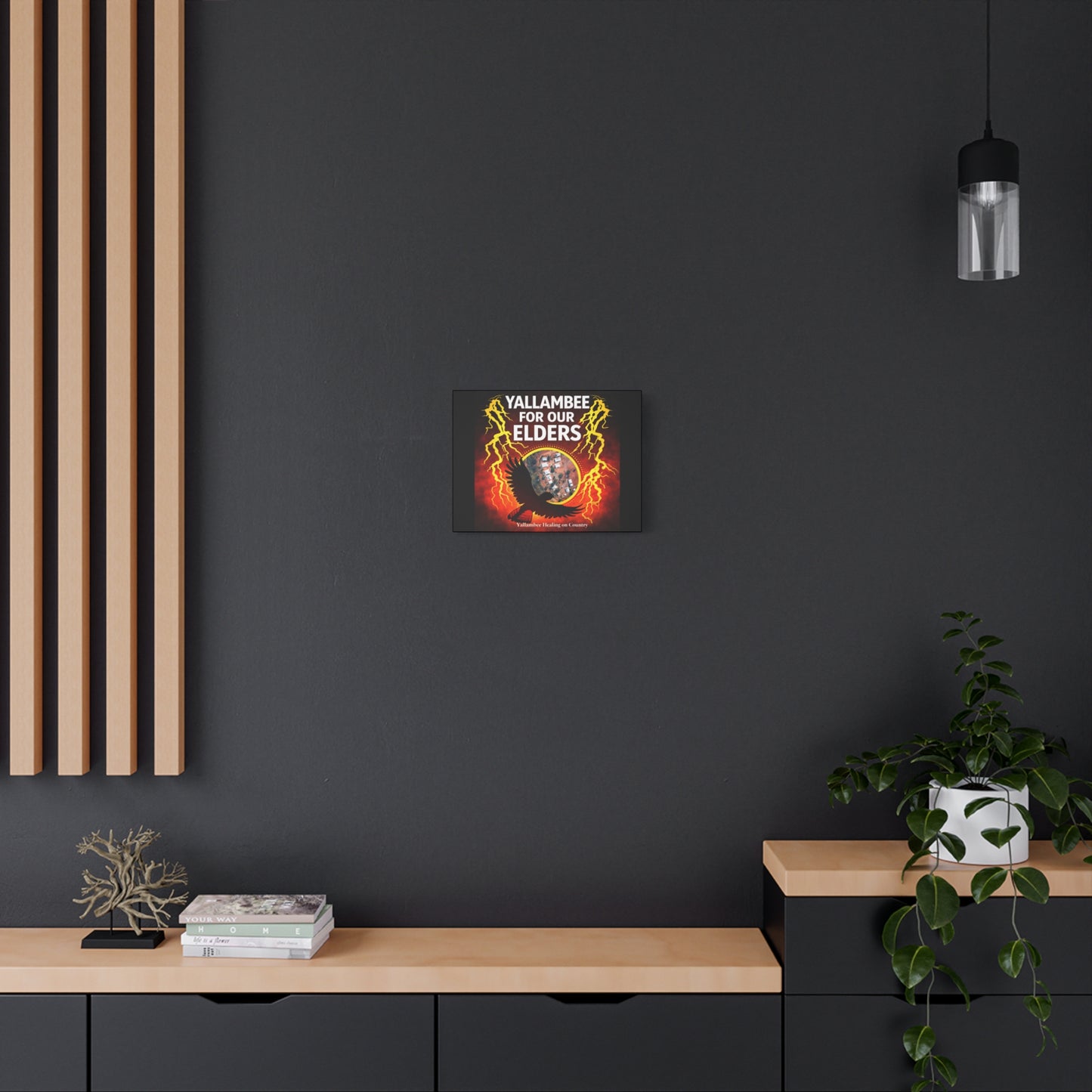 Yallambee For Our Elders Canvas Wall Art — Indigenous Community Tribute Matte Stretched Canvas