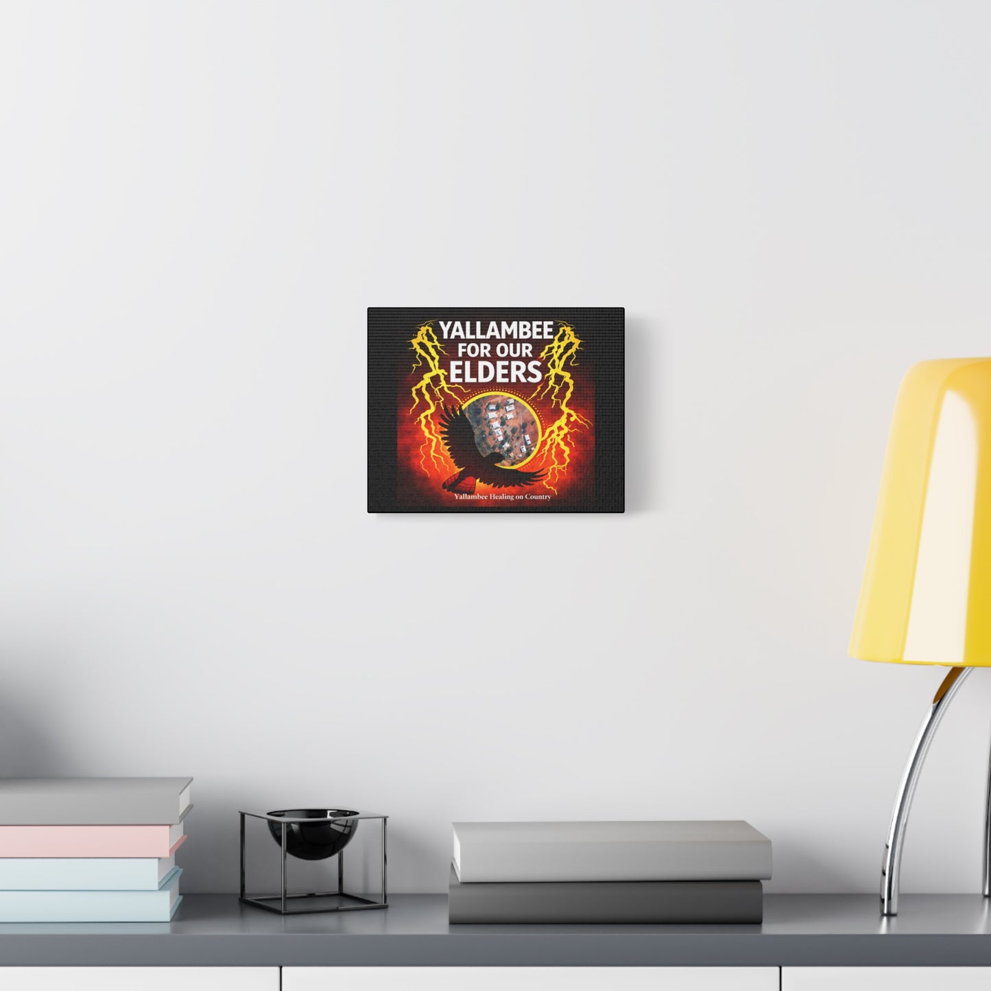 Yallambee For Our Elders Canvas Wall Art — Indigenous Community Tribute Matte Stretched Canvas