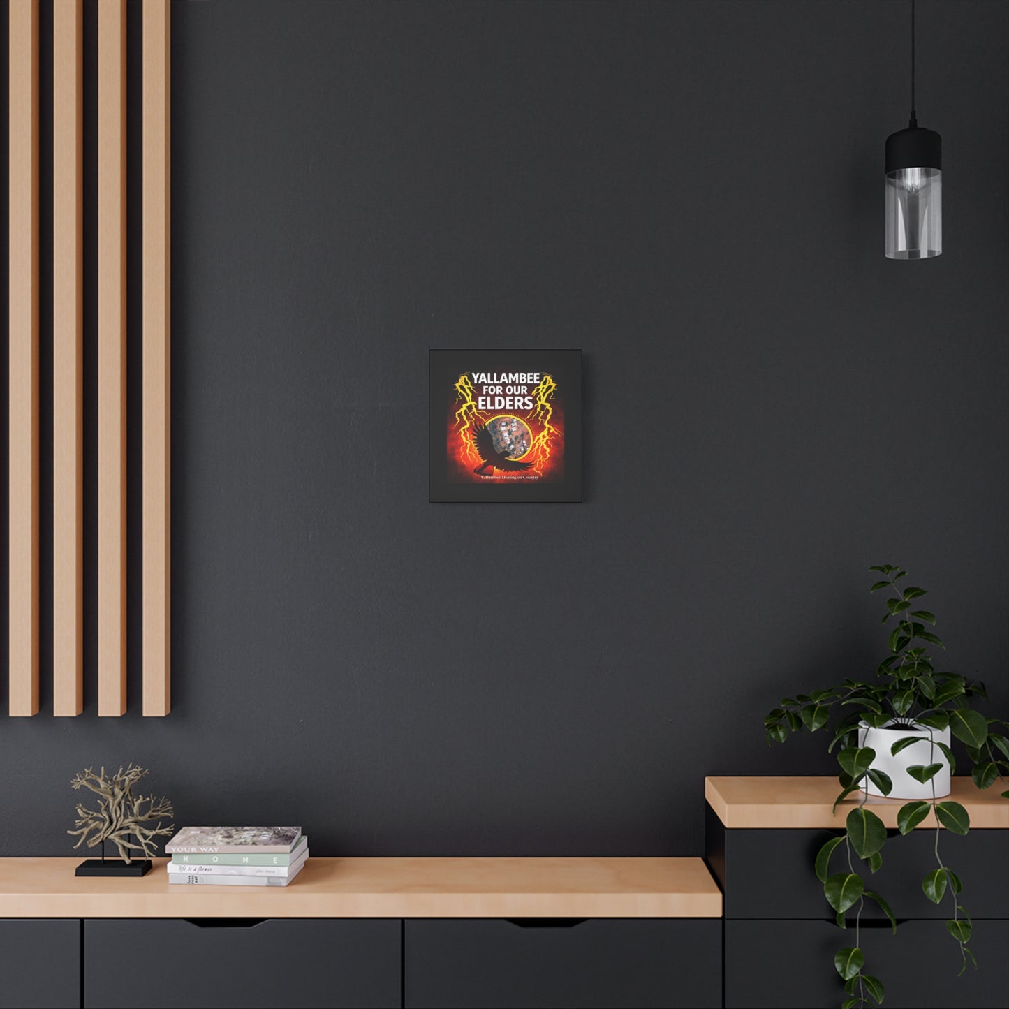 Yallambee For Our Elders Canvas Wall Art — Indigenous Community Tribute Matte Stretched Canvas