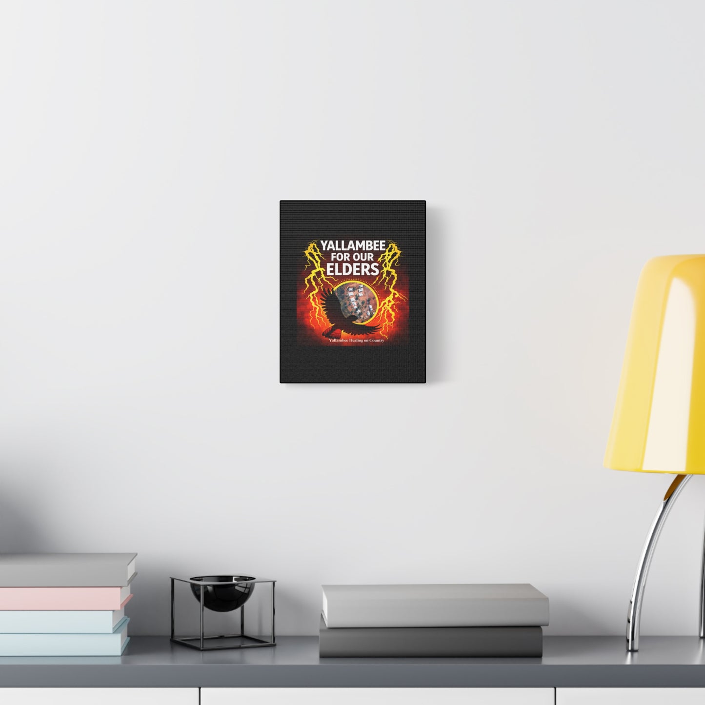 Yallambee For Our Elders Canvas Wall Art — Indigenous Community Tribute Matte Stretched Canvas