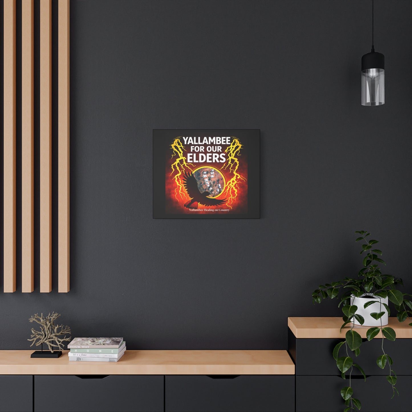 Yallambee For Our Elders Canvas Wall Art — Indigenous Community Tribute Matte Stretched Canvas